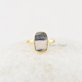 Zebra Jasper Ring - Gemstone Gold Plated Ring - Solid 925 Sterling Silver Ring - Jasper Ring for Women - Gift For Bridesmaids - Gift for Him